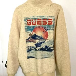 GUESS Faux Sherpa Half Zip